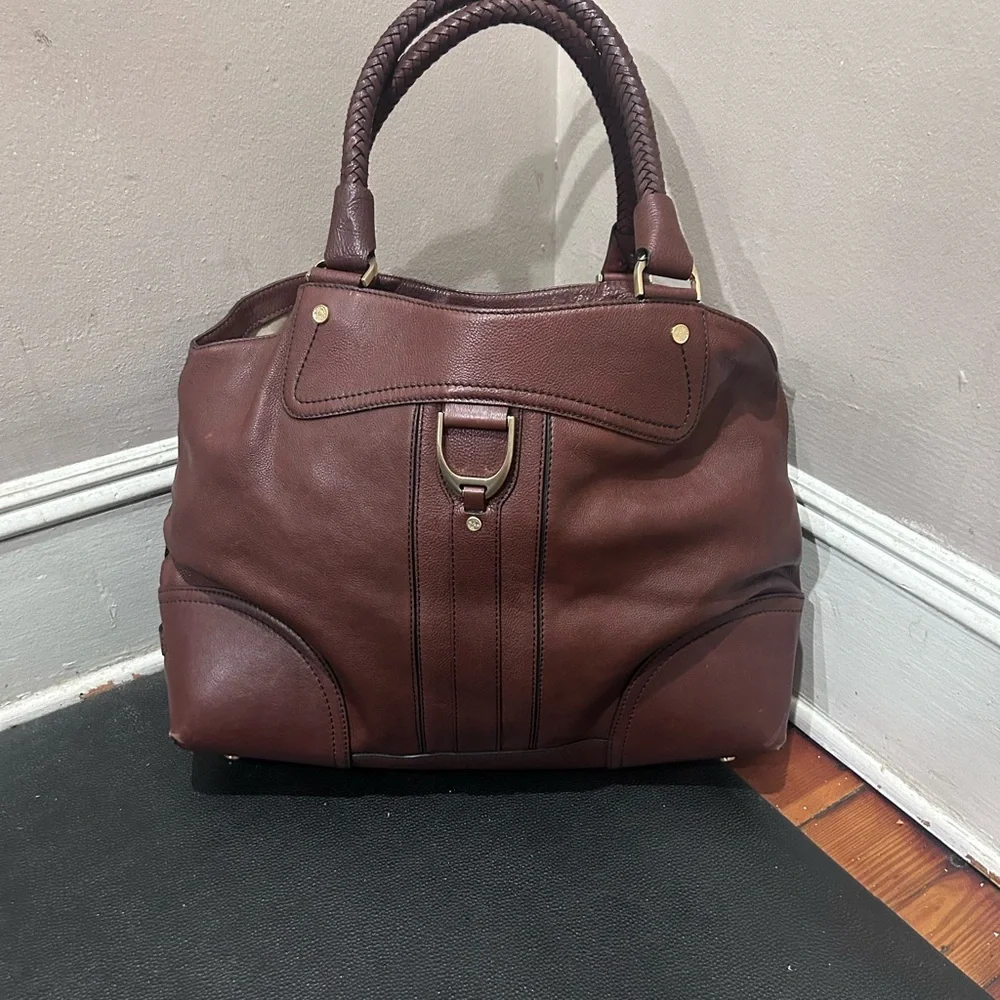 Cole Haan Brown Leather Trimmed Bag